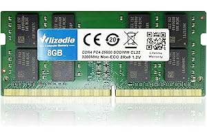 DDR4 3200MHz Laptop Memoria RAM 8GB CL22 SO-DIMM Wlizedle Modulo di Memoria PC4-25600 260-Pin 1.2V Non-ECC 2Rx8 Upgrade Notebook Memory per Computer Portatile, Verde