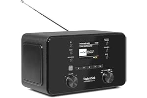 TechniSat DIGITRADIO 550 IR - Stereo radio internetowe (DAB+, UKW, WLAN, Bluetooth, sterowanie aplikacją, budzik) czarne