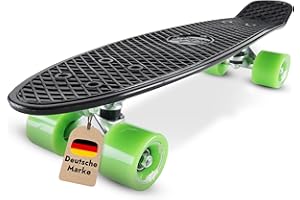 ‎BIKESTAR BIKESTAR Vintage Retro Cruiser Skateboard 60mm für Kinder und Erwachsene auch Anfänger ab ca. 6-8 Jahre |