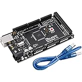 ELEGOO Mega 2560 R3 Scheda di Microcontrollore Compatibile con Arduino IDE con Microcontroller Basata con USB Cavo Nero Versi