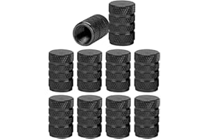 HONOFLUX 10 Pcs Tyre Valve Caps, Dust Caps for Car Tyres, Black Tire Valve Stem Caps, Durable Aluminum Tyre Dust Caps for Cars, Bike and Bicycle, Trucks, Motorcycles
