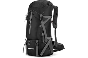 JOVELL Sac à dos de Camping Randonnée 70L Imperméable avec Housse de Pluie, Sac de Jour de Voyage Sportif Extérieur Léger pour l'Escalade et le Tourisme, Ultraléger Haute-Capacité Durable