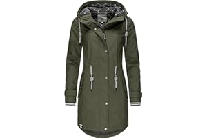 Peak Time Damen Regenjacke Regenmantel Jacke wasserdicht mit Kapuze L60042 XS-5XL