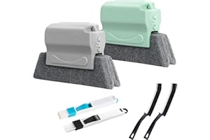 GWAWG 6PCS Fenster Nut Reinigungsbürste Groove Reinigungsbürste Magische Fenster Reinigung Pinsel Fugendüse Reinigung Pinsel Hand gehalten Fenster Gap Tür Track Reinigung Bürsten Set Scheuerschwamm