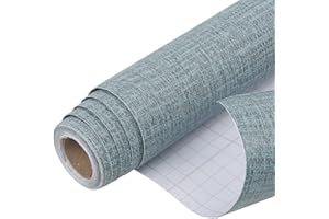 ARTHOME WALL DECOR Arthome vinilo adhesivo muebles 40cmx6m Texturizado Grasscloth Papel Pintado,Autoadhesivo Removible Contacto Papel Adhesivo para Dormitorio Estar Armario,Revestimiento mural adhesivo(Azul）