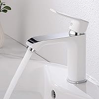 CECIPA Wasserhahn Bad Design mit Wassersparfunktion, Elegant Waschtischarmatur Einhebelmischer Mischbatterie Osmose…