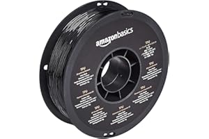Amazon Basics Filamento per stampanti 3D, in poliuretano termoplastico (TPU), 1.75 mm, nero, bobina da 1 kg