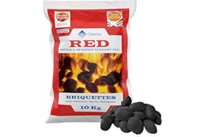 LOG-DELIVERY Oxbow Red Smokeless Coal Briquettes, 10kg - Britain's Brightest Economy Fuel for Multi-Fuel Stoves and Open Fires