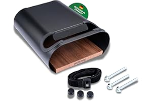 ‎CONTEC CONTEC Wandpräsenter bikeART Tube, 25kg, aus Stahl und Walnussholz, inkl. Befestigungsmaterial, für Fahrräder mit einem Oberrohr-Ø bis zu 55 mm, inkl. Gurt zum stabilisieren, 1 Stück, schwarz/walnuss