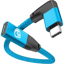 Cavo Prolunga USB C 0,3m Angolato A 90°, 240W PD 3.1, 20Gbps, 4K@60Hz, Per PSVR2, MacBook, IPhone 15, Hub - 2