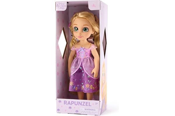Disney Store Official Poupée Raiponce avec Mini Brosse à Cheveux, 40,5 cm/16", Collection Once Upon a Story, à partir de 3 Ans