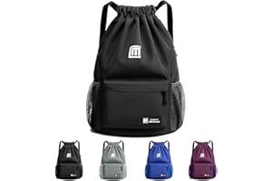 Sarmeley Drawstring Backpack Bags, Printed Drawstring Gym Bag for Men Women Girls Boys, Large Drawstring Bags Waterproof Swimming Bag Draw String Bag for Shopping Sport Travel