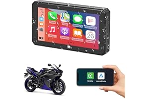 Ninetom Moto GPS sans Fil Portable Apple Carplay/Android Auto étanche stéréo de Voiture écran Tactile IPS 5,98" avec Double Navigation Bluetooth/Siri/Google Assistant pour Motos