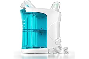 Nasal Shower Set for Adults and Children - Electric Nose Rinse with Salt - Gentle Cleaning for Sinusitis & Allergy - Portable Nose Rinse Can for Daily Hygiene