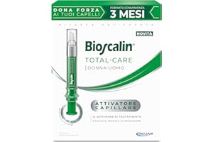 Bioscalin TOTAL•CARE Attivatore Capillare Contrasta la Caduta e Favorisce la Crescita, Fiale per Capelli, 1 Applicazione a Settimana, Trattamento 12 Settimane, 20 ml, 2 Applicatori da 10 ml