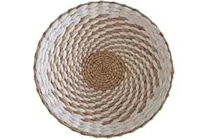 Lipfer Decoración De Cesta De Pared Tejida, Cestas De Pasto Marina De Mimbre Colgante Colgante De Estilo, Decoración Natural Hecha a Mano para Sala De Estar Dormitorio De Cocina