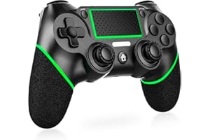 Holilo Wireless Controller für PS-4, Gamepad Joystick Replacement Controller Kompatibel mit PS4 Pro/Slim mit 6-Achsen Gyro/Dual Vibration Sensor/Hochpräzises Touchpanel/3,5mm Audiobuchse(Grün)