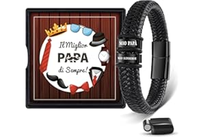 BOCHOI Regalo Festa Del Papà Regalos Compleanno Papà Figlio Braccial In Pelle Per Il Papa Regalo Di Compleanno Regalo Per La Festa Del Papa