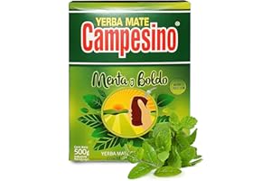 YERBOX Yerba Maté Campesino Menthe Boldo 500g + échantillon cadeau (40g):Riche en antioxydants et vitamines, accélère le métabolisme, sans sucre!