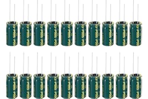 PATIKIL 50V 1000uF Electrolytic Capacitors, 20Pcs 13x25mm Aluminum High Frequency Electrolytic Capacitors for TV, LCD Monitor, Refrigerator, Circuit Boards, Green