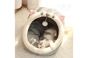 ORGRUL Cuccia per gatti, soffice cuccia per gatti, cuccia per gatti, cuccia per gatti, cuccia per gatti, cuccia per gatti, cuccia per gatti, cuccia per gatti, calda, cuscino imbottito rimovibile, super