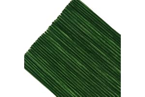 TOAOB THE ONE AND ONLY BABY TOAOB 100 Pezzi Scovolini Ciniglia Steli per Lavoretti Verdi Muschio Fibra Pipe Cleaner per Fai da Te Decorativi Artigianato Halloween Natale Decorazion