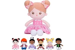 Starpony OUOZZZ Muñecas de Trapo,Muñecas para Niñas,Regalos para Niñas de 1 2 3 4 Años,Juguete Suave,Seguro y Divertido,38CM Rosa