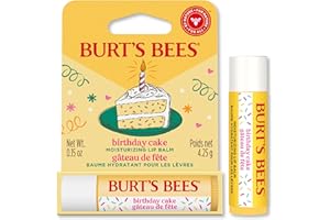 Burt's Bees Lip Balm Birthday Cake, Moisturising Lip Balm With Beeswax and Vitamin E, 100% Natural Origin, 4.25g