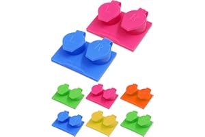 SPORTS WORLD VISION 8PC Estuches para Lentes Contacto con Tapa abatible | Estuches de Viaje Coloridos para solución Lentes con Compartimentos L/R | hermético Caja Almacenamiento para Lentes Contacto