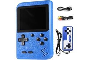 Hbaid Handheld Spielkonsole, Retro Handheld Konsole Mit 500 Klassischen Fc Spielen, 3" LCD-Bildschirm, Retro Game Console Für Zwei Spieler Spiele Und Tv-Ausgang, Kinder Und Erwachsene