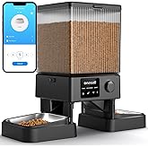 oneisall 5L Automatic Cat Feeder 2 Bowls, 5G/2.4G WiFi Smart Food Machine | APP Control, with 2 Stainless Steel Bowls, Voice
