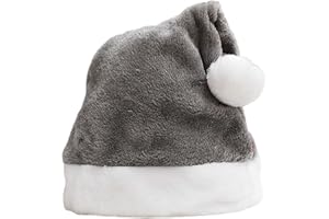 Wharick Santa Hat,Plush Xmas Hat Soft Comfortable Vibrant Color Christmas Hats Party Supplies for Women Men Festival Decor Holiday Decoration