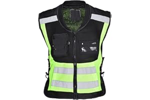 YXYECEIPENO Gilet D'équitation Moto Gilet De Protection Moto Livré avec 3 Équipements De Protection Amovibles Gilet De Moto Doux Et Facile À Nettoyer, Adapté Aux Motos Et Aux Véhicules Tout-Terrain