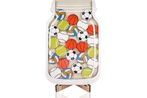SUPRROW Bocal de récompenses pour Enfants,système de récompenses pour Enfants,système de récompenses pour la Classe,Verre d'encouragement en Bois pour Le Football, Le Basket-Ball et Le Tennis