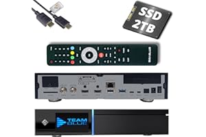 GigaBlue UHD Quad 4K Pro 2X FBC DVB-S2 Twin Sat Receiver mit Dual Core CPU, E2 Linux OS, 4GB RAM, 8GB eMMC, Bluetooth 5.4, H.265, 1200Mbit WLAN, 3X USB 3.0, HTS e-com HDMI-Kabel + 2TB SSD