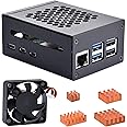 GeeekPi Metal Case for Raspberry Pi 5, Support PCIe M.2 NVMe SSD Shield Top X1001 / X1003 / X1000 / N04/ N05 & Raspberry Pi 5 Active Cooler