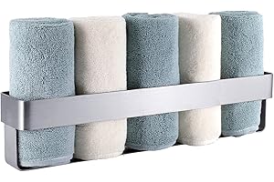 SUDEERY Gästehandtuchhalter, Handtuchhalter Ohne Bohren 40cm, Edelstahl Handtuchregal Selbstklebend für Badezimmer