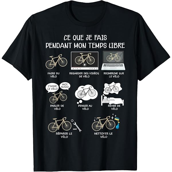 T-Shirt Musique Cadeau Pour Cycliste - Notes De Musique BMX Vélo Sport - Idéal Homme Femme Enfant