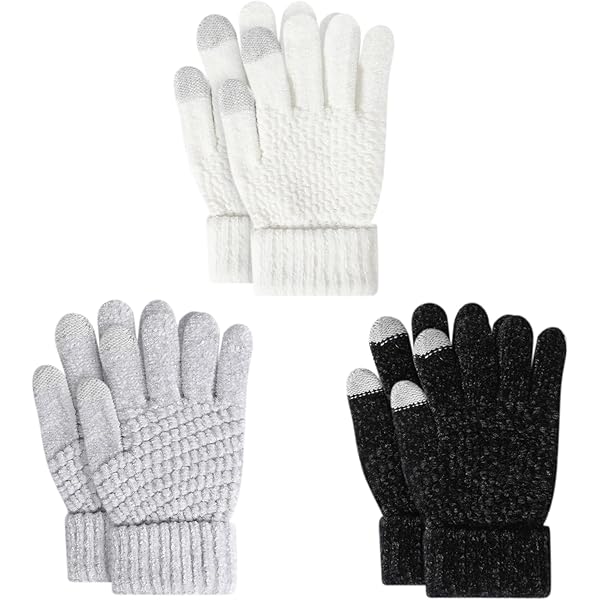 6 Paia Guanti Invernali Per Bambini 5-8 Anni - Elasticizzati, Caldi, Antiscivolo, Unisex - Foto 12