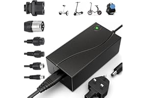 SKEMIX Electric Scooter Charger, 42V 2A Universal Hoverboard Charger for 36V Li-ion Batteries with 6 Connections, for Xiaomi Scooter, Electric Bike, Mobility Scooter, Self-Balancing Scooter