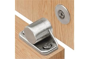 SUNIVACA Door Magnetic Catch, 4 Pack Cupboard Door Magnets Strong Magnetic Catch Silver Heavy Duty Magnetic Door Catch for Kitchen Cupboard, Wardrobe, Bathroom Cabinet, Drawer, Louver, Closet White Furniture