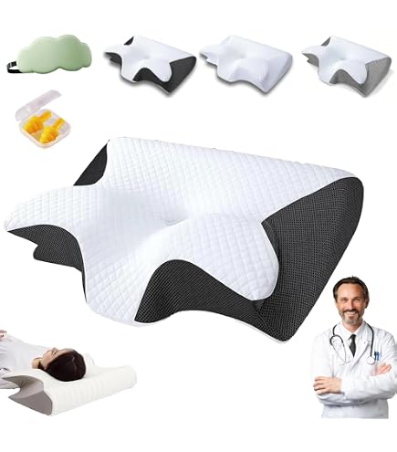 Oreiller Orthopédique SOYA 3.0 à Mémoire De Forme - 2 Hauteurs Intégrées - Housse Bambou - Pour Un Sommeil Réparateur