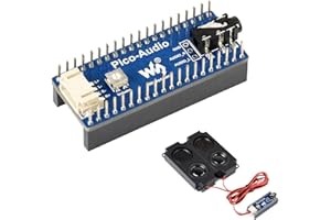 WAVESHARE Modulo di Espansione Audio per Raspberry Pi Pico, Incorpora Decodificatore Stereo PCM5101A, 3.5mm Jack Audio, Intestazioni Degli Altoparlanti a Doppio Canale, Usa I2S Bus