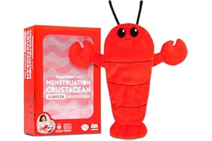 Menstruation Crustacean – Cuddly & Cute 14" Lobster Plush with Removable Lavender Scented Heating Pad – by What Do You Meme?