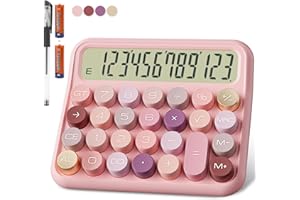 Calcolatrice Da Tavolo Per Ufficio, DECKLIT Batteria Calcolatrice Grande Universitaria a 12 Cifre, Ampio Display Chiaro, Grandi Pulsanti Facili da Premere(Nero)