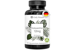‎ONLY NATURE Only Nature® Astaxanthin 12 mg - 60 hochdosierte Kapseln - Made in Germany & Laborgeprüft - Natürlich & Ohne Zusätze