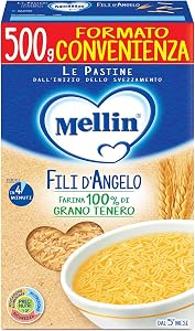 Mellin - Fili d'Angelo - Pastina a base di Farina di Grano Tenero con Calcio e Vitamine 500gr