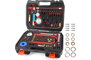 D-Lumina Tester di Compressione Professionale da 46 Pezzi, Tester di Perdita di Pressione per Motori Diesel e Benzina con Adattatore per La Maggior Parte dei Motori di Auto, Camion, Agricoli e Marini.
