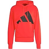 adidas Men's Essentials Big Logo French Terry Hoodie | Regular fit, drawstring waist, front pockets, 100% recycled materials