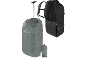 normani Trolley-Koffer 90L Ultra-Light | Reisetasche mit Rucksack-Funktion | inkl. Regenüberzug Farbe Silber-Schwarz